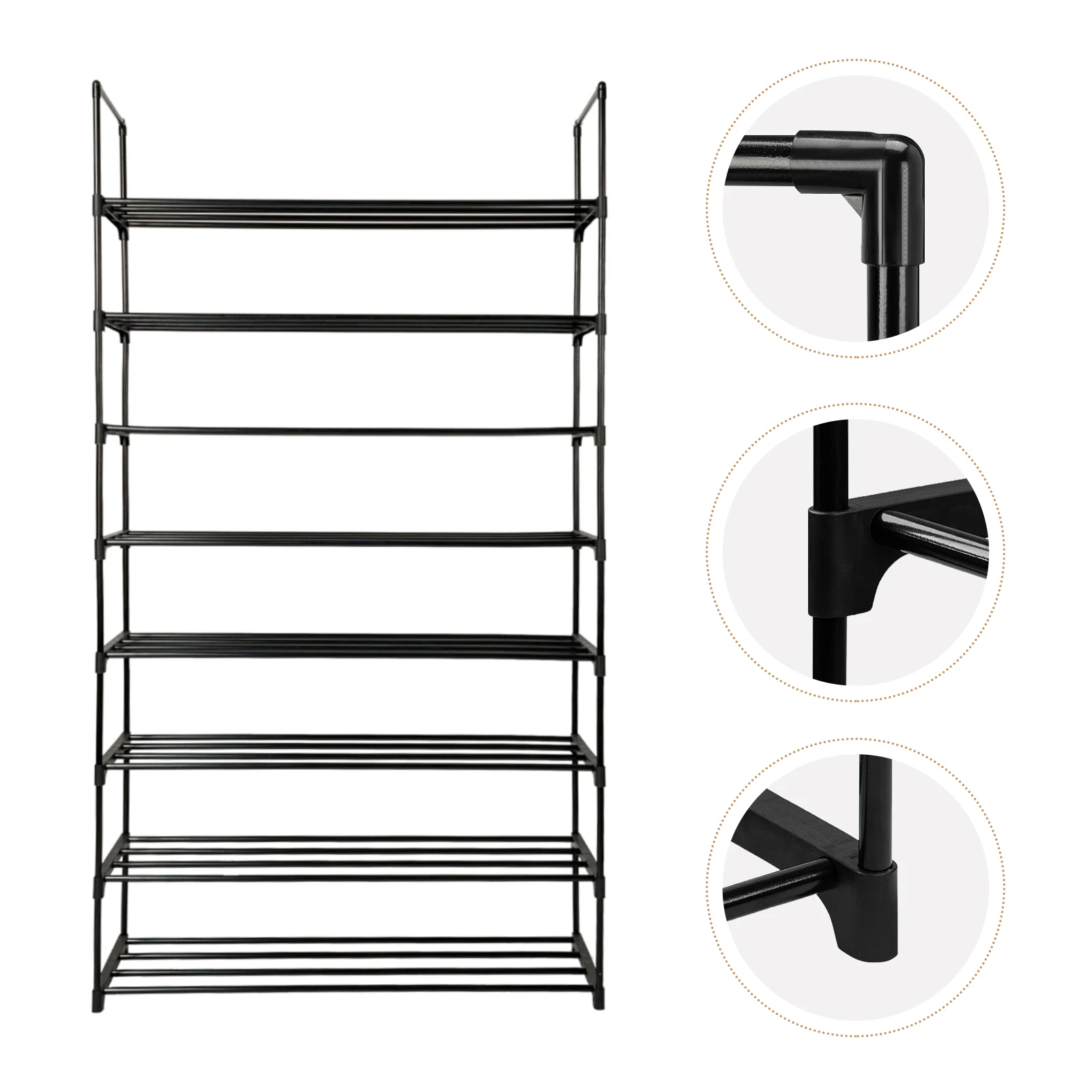 

2 Set 4 Tiers Shoe Rack Shoe Tower Shelf Storage Organizer For Bedroom, Entryway, Hallway, and Closet Gray Color