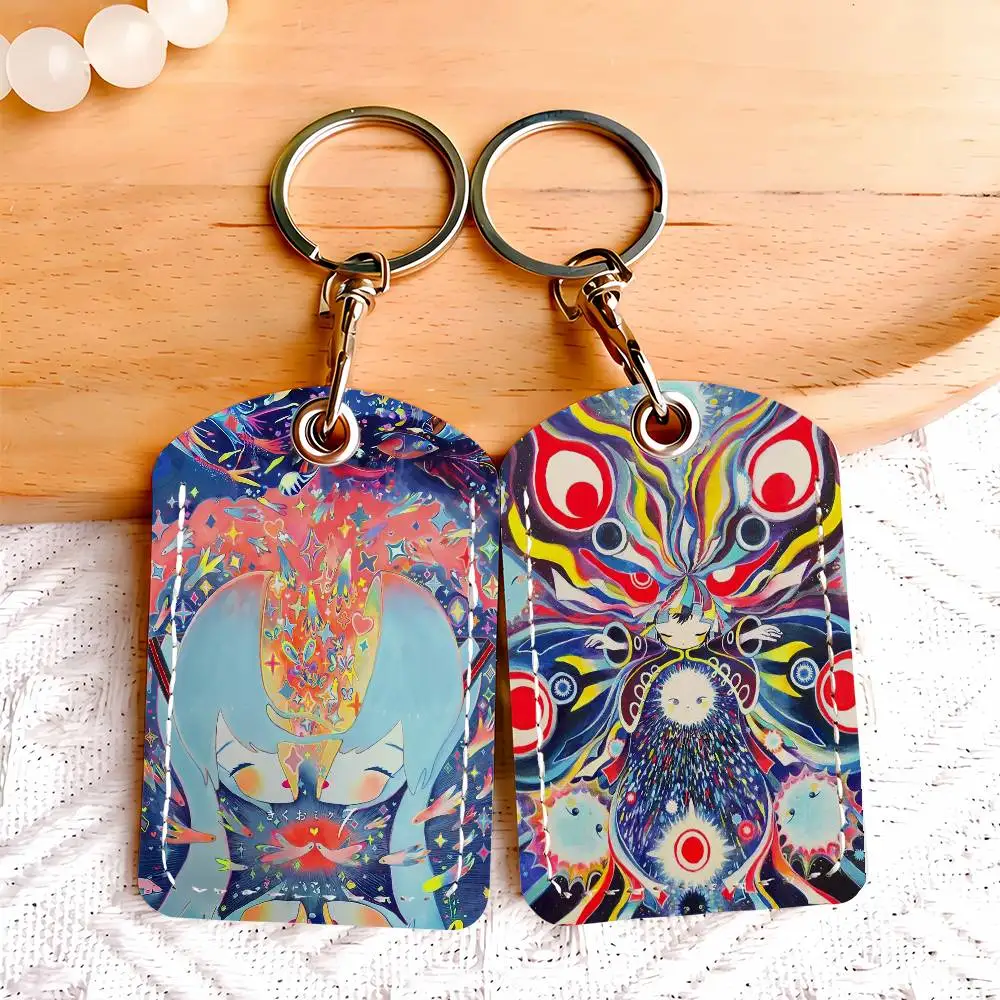 Singer K-Kikuo Card Holder With Keychain Executive Protection For Bank Credit Subway Bus Case