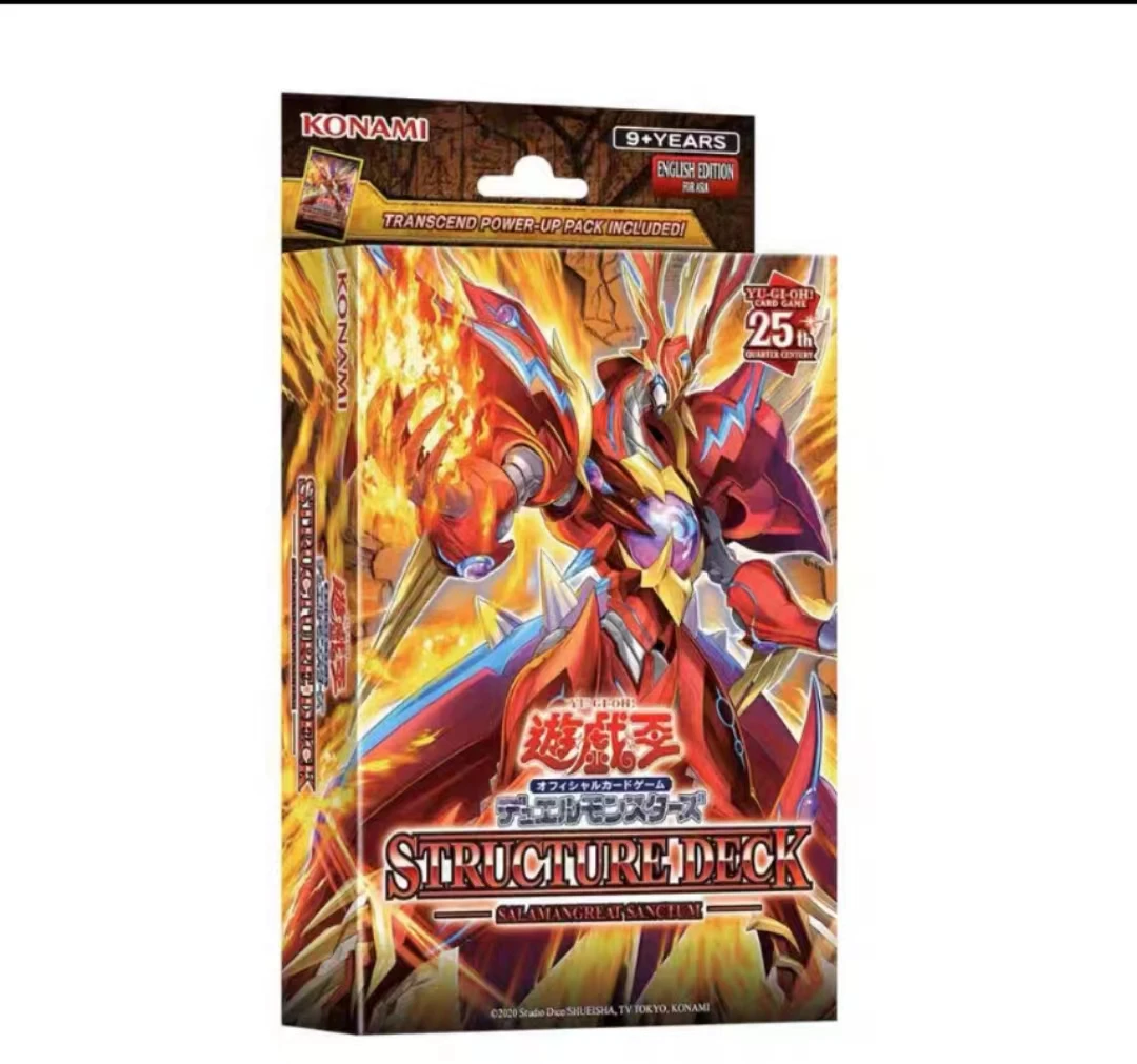 English SEALED Card Collection, Yu Gi Oh Deck Estrutural, A Nuvem Sagrada, SDSS da Besta Flamejante Reencarnada, Original