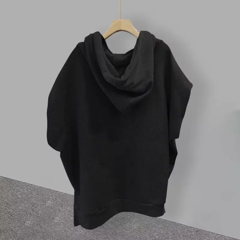 Summer Men's Zip up Sleeveless Hooded T-shirt 2024 New Korean Fashion Tank Tops Y2K Streetwear Casual Vests Hip Hop Tee Shirts image 3