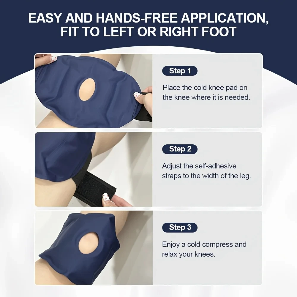 

Reusable Nylon Gel Knee Pack for Hot/Cold Therapy, Easing Discomfort and Aiding Foot Relaxation