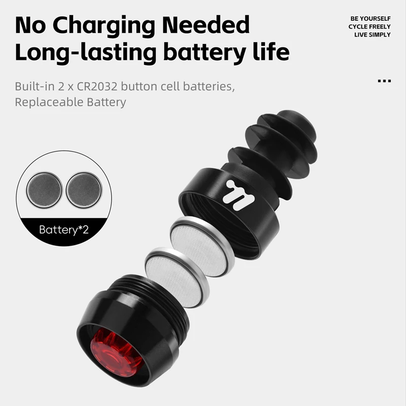 

WEST BIKING Bicycle Handlebar Lights Bike Grip Plug Warning Light Waterproof Safety Warning Indicator Lamp Cycling Accessories