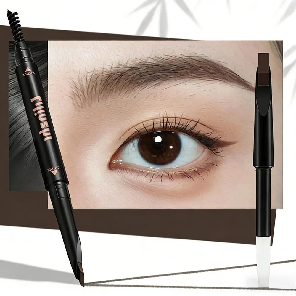 Automatic Sharpen Eyebrow Pencil Portable Smudge-proof Double-ended Eyebrow Pencil Sweatproof Waterproof Eyebrows Makeup Tool
