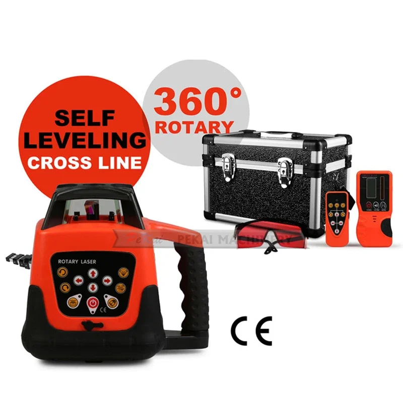 Red Beam Automatic Rotating Rotary Laser Level 500M Range