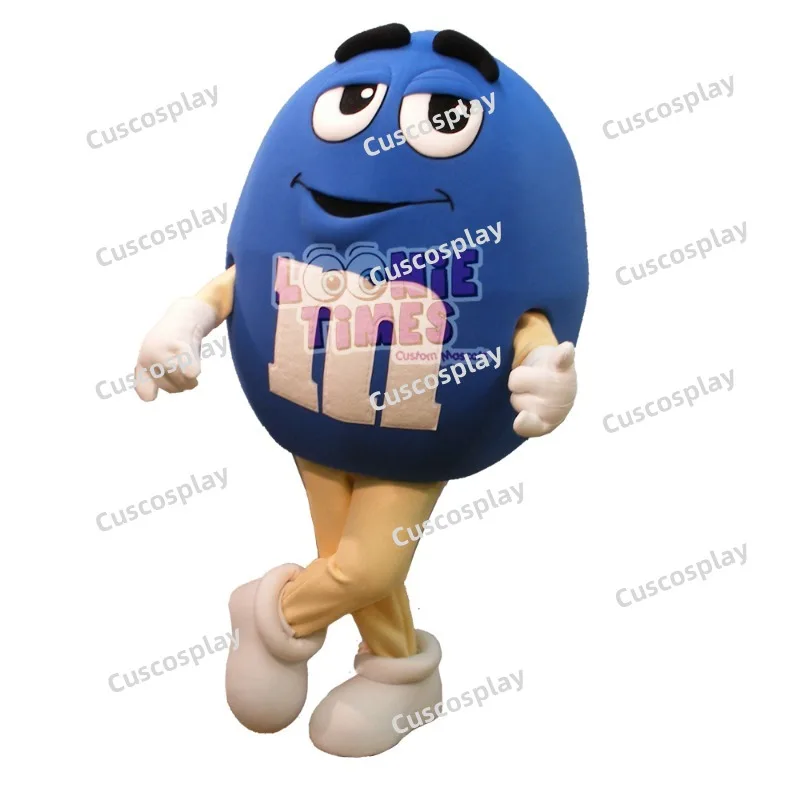 M & ms Costume della mascotte M Bean Figurine fagioli di cioccolato costumi Cosplay del fumetto per Halloween Carival Party Event mascotte per adulti