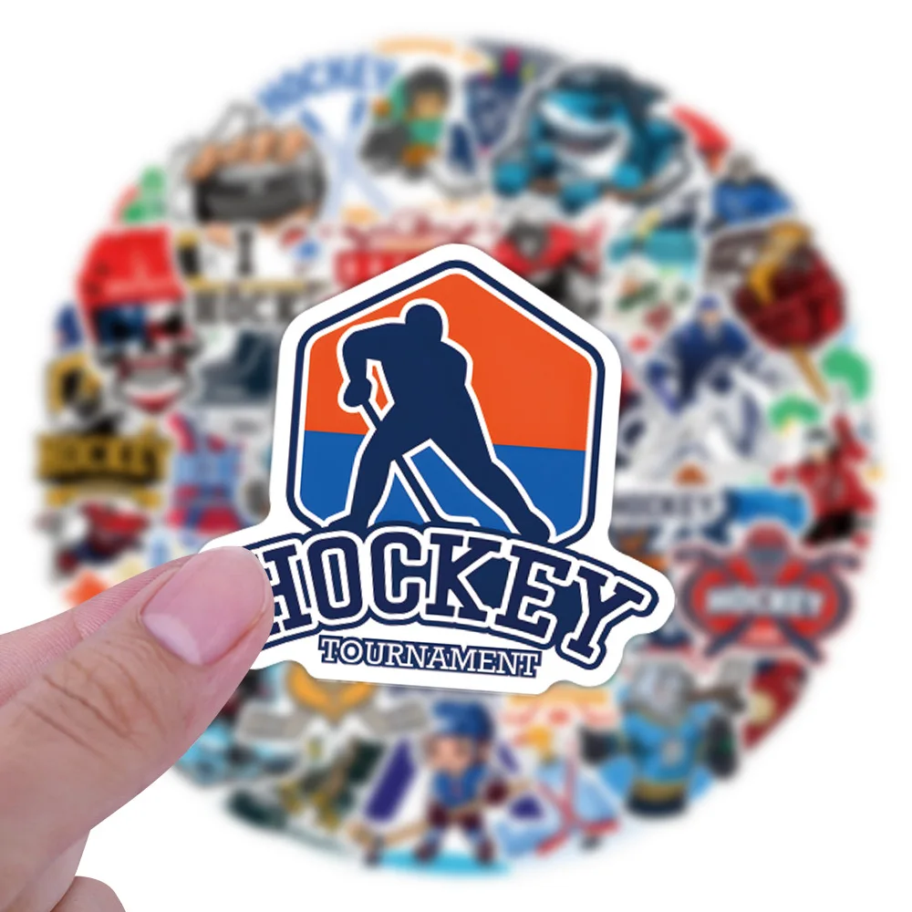55/110PCS Ice Hockey Sports Cool Cartoon Graffiti Stickers Creative Decorative Skateboard Motorcycle Helmet Decal Toy Gift