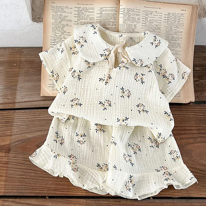 Baby Mädchen Kleidung Anzug Kurzarm Baumwolle Gedruckt T-Shirt + Shorts Neugeborenen Baby Mädchen Kleidung Anzug Für Sommer Sets Koreanischen stil – Detail 5