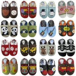 004Carozoo Soft Leather Shoes Baby Boy Girl Infant Shoe Slippers New Style First Walker Leather Skid-Proof Kids Shoes