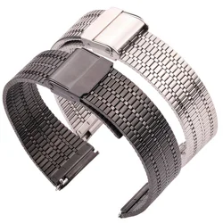 Stainless Steel Watchband Bracelet For Huawei Samsung Galaxy Watch 4 Strap Men Women Silver Black 20mm 22mm Band Accessories