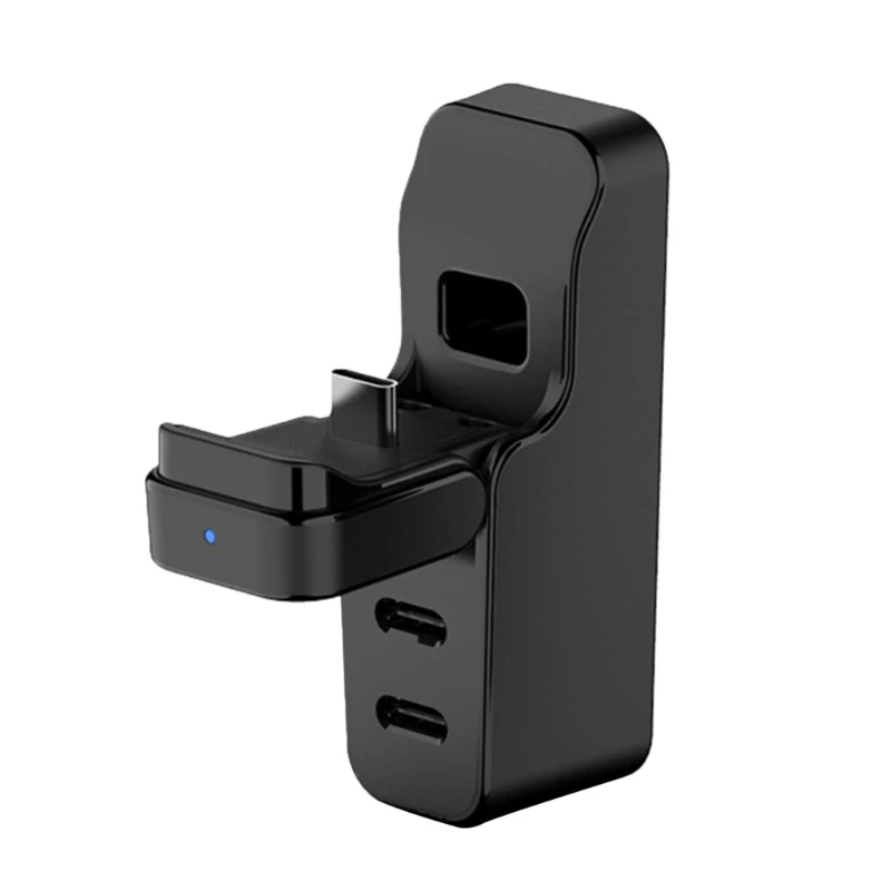 Charging Adapter Converter Expansion Hub for Slim Foldable Charging Stand with 2 USB C Port and Light