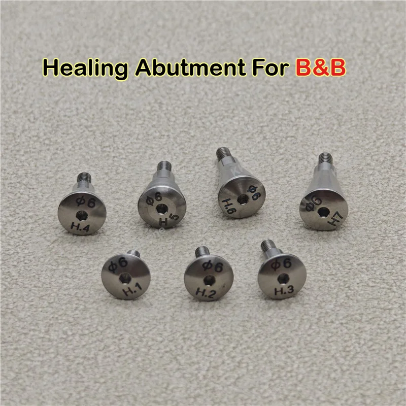 10Pcs Healing Abutment For B&B Grade 5 Medical Titanium Alloy High Gloss Healing Cap Dental Implant Accessories