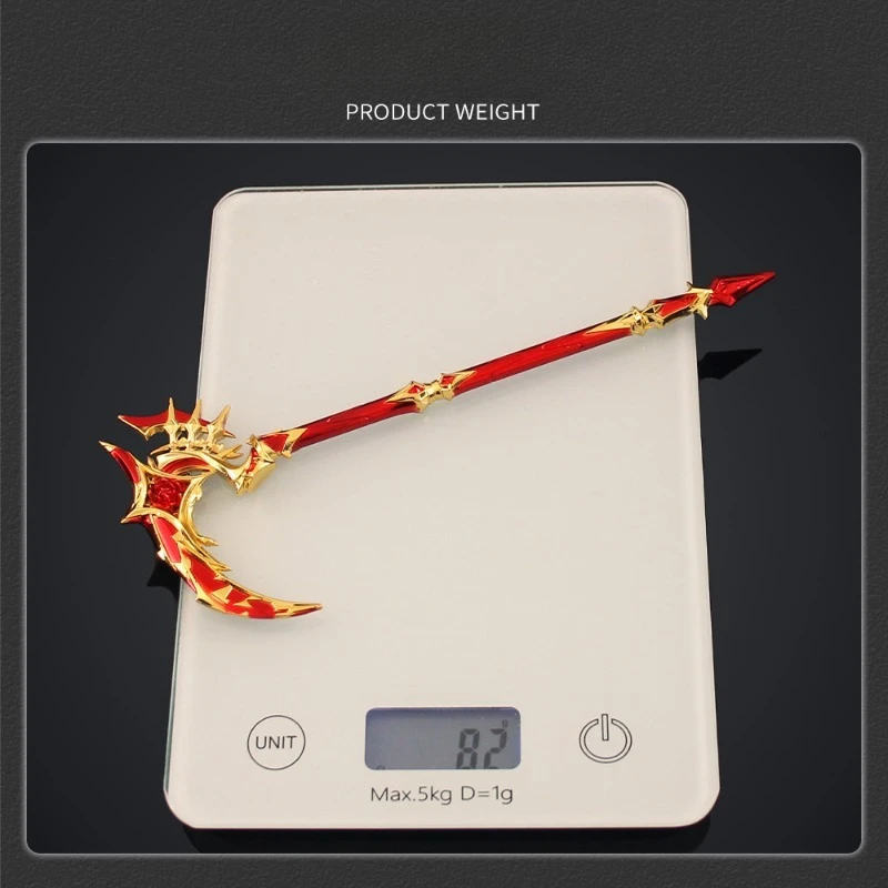 22cm/8.66in jogo para paz metrô escape sombra julgamento foice jogo armas modelo liga brinquedo coleção ornamento desktop display