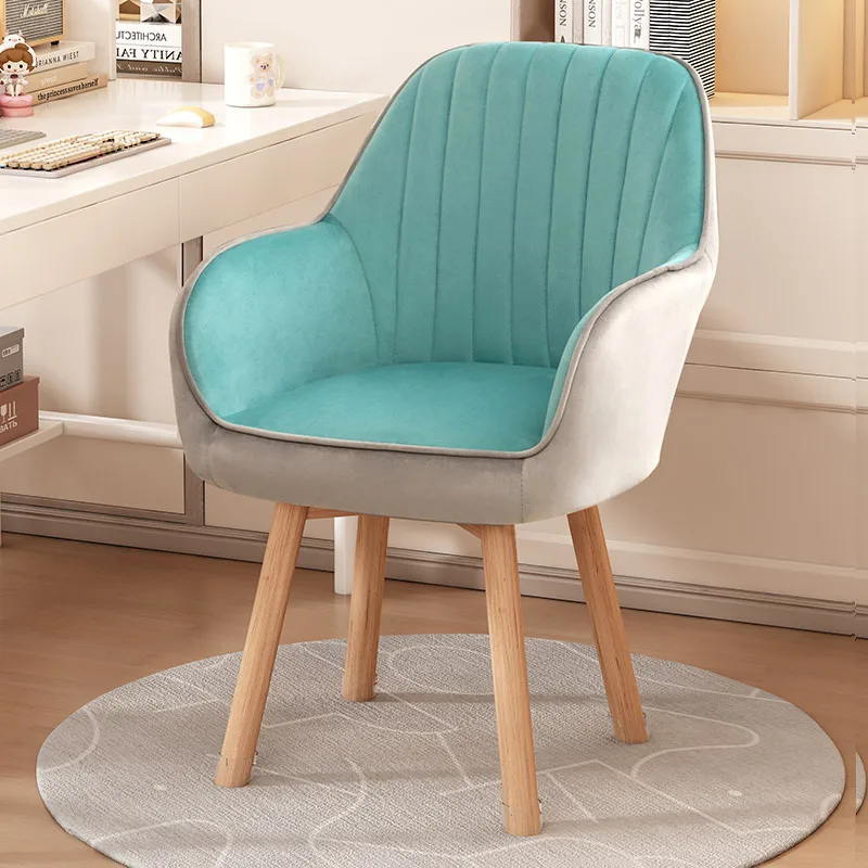 كرسي مكتب مريح للمنزل مريح داخلي من الخشب الصلب كرسي كسول لغرفة المعيشة أثاث أنيق من Sillas de escritorio #3