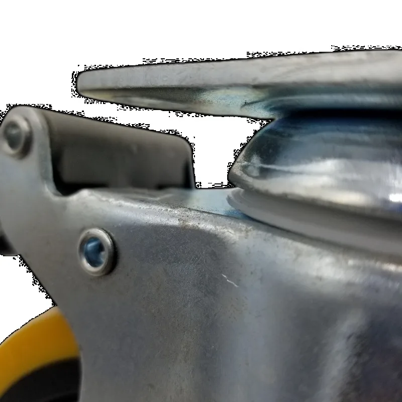 عمر خدمة طويل، عجلة قفل عالية التحميل 5 6 بوصة TPE عجلة لوحة صناعية للعربة