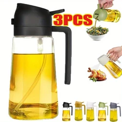Oil Spray 2-in-1 Plastic Household kitchen oil spray Bottle Nebulizing Mist Filling Cooking Dual Use BBQ Camping Large Capacity