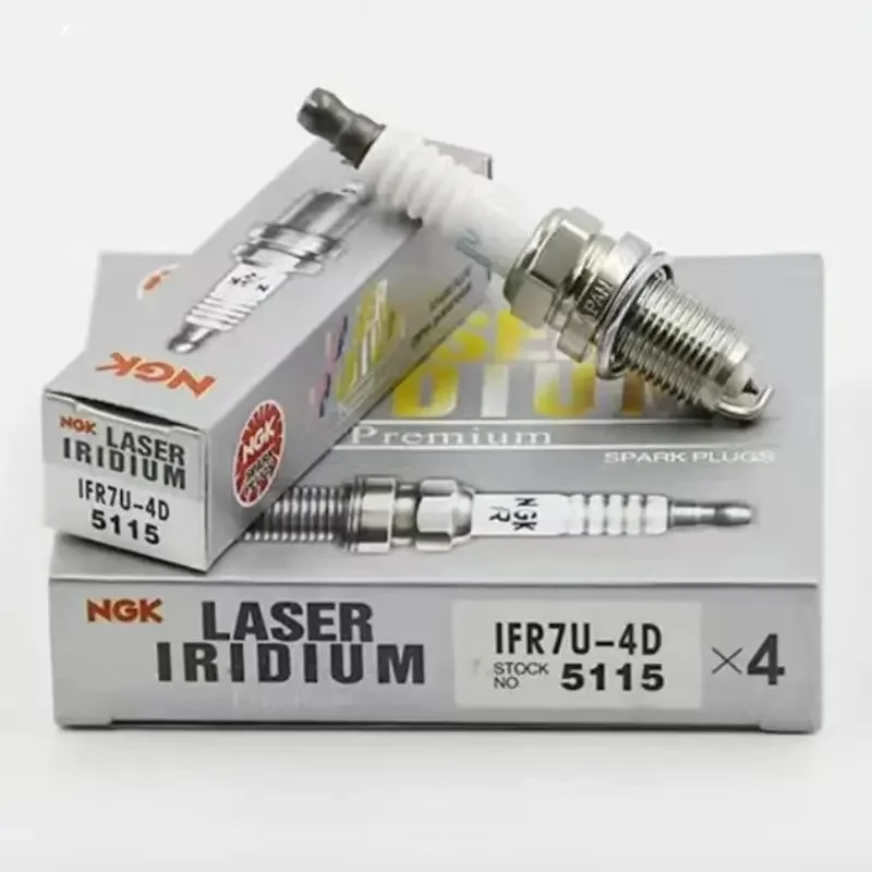 4Pcs Original NGK IFR7F-4D 5115 Brand New Laser Spark Plugs Candle