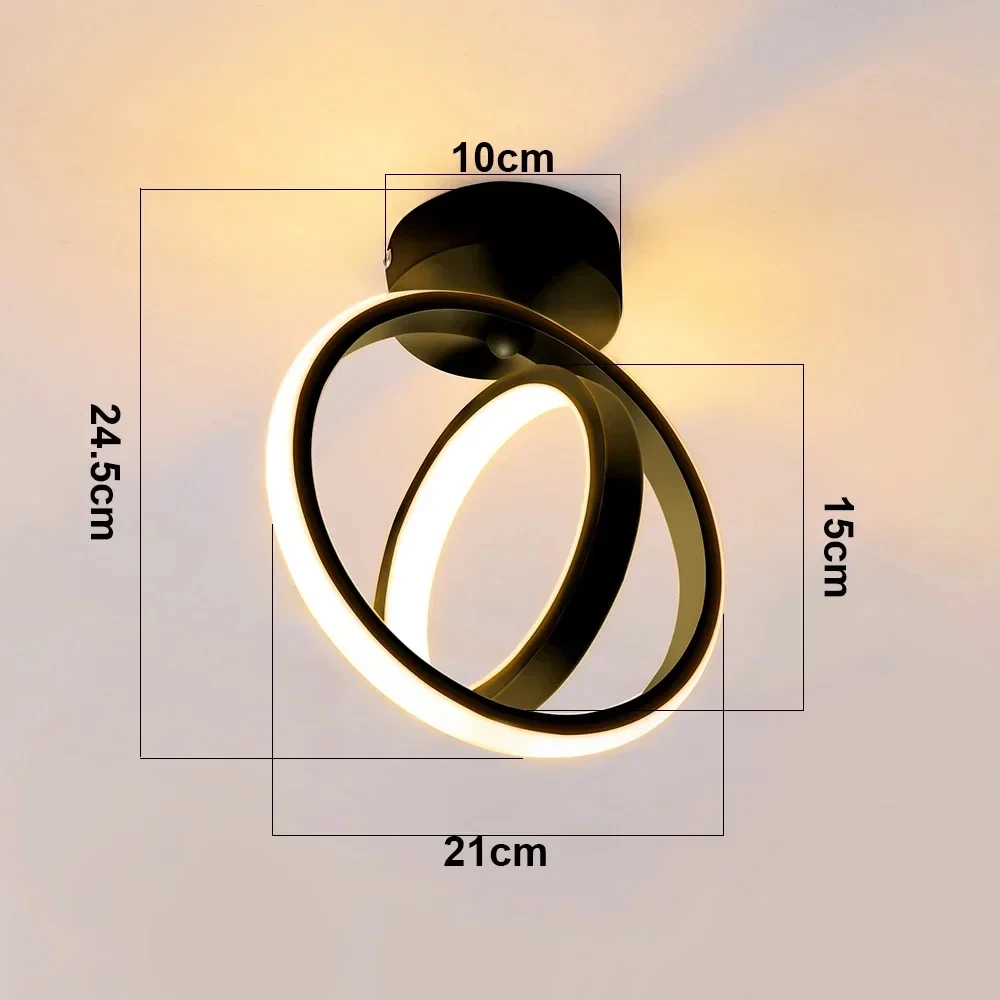 LED-gangpadplafondverlichting Moderne kroonluchter Drie kleuren Lamp Minimalistische lampen voor slaapkamer Lichtoppervlakteinstallatie Eetkamer
