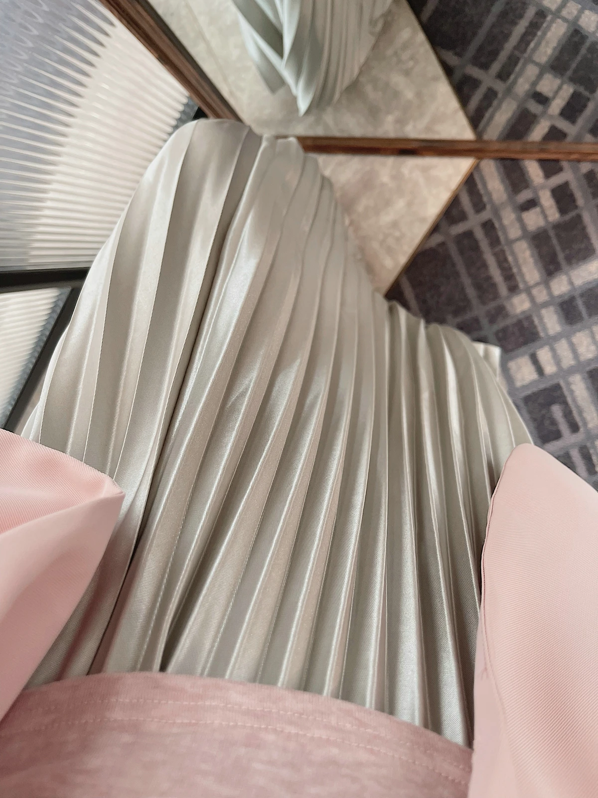 Pleated Satin Long Skirts Woman Clothing 2025 Y2k Korean Style Fashion Spring Summer High Waist Lolita Tulle Wrap New Chic