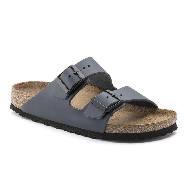 

Genuine leather cork German-style sandals,Unisex frosted double-buckle thick-soled fashionable outdoor sandals,Arch Support