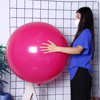 두꺼운 원형 밝은 라텍스 풍선, 웨딩 장식, 생일 파티, 프로포즈 장식, 베이비 샤워, 거대한 헬륨 풍선, 36 인치