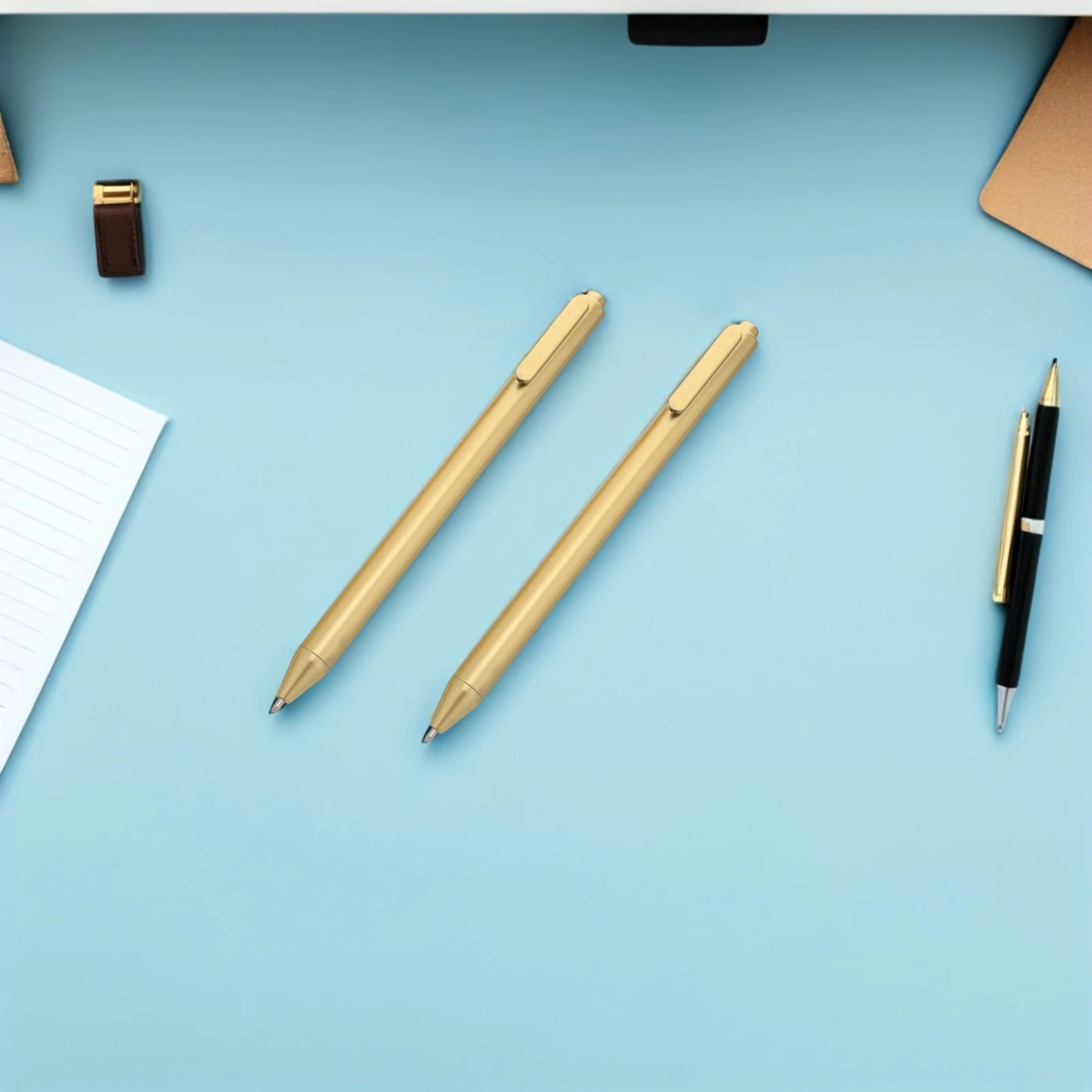 

30 шт., декоративная шариковая ручка пресс-типа, золотая пластиковая тонкая деловая канцелярская ручка, подарочная ручка, гладкая ручка для письма, подарок для сотрудников