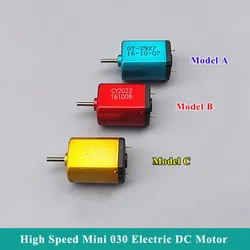 High Speed Carbon Brush Micro 030 DC Motor DC 2.4V 3.2V 3.7V Ultra-High Speed Mini 15mm Electric Motor DIY Hobby Toy RC Car Boat