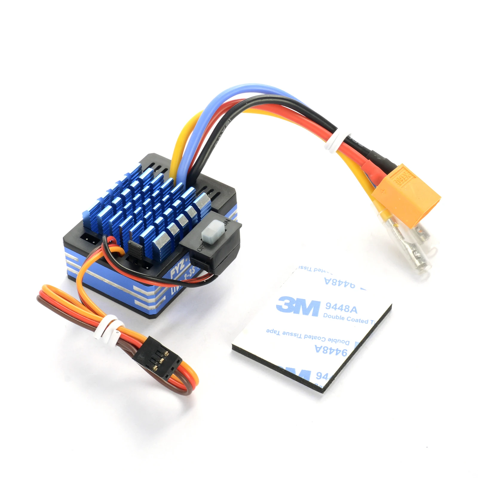 PYFORE 80A Brushed ESC 2-3S Waterproof for RC Vehicles Boats Tanks - 6.5V/5A Modification Upgrade Accessory