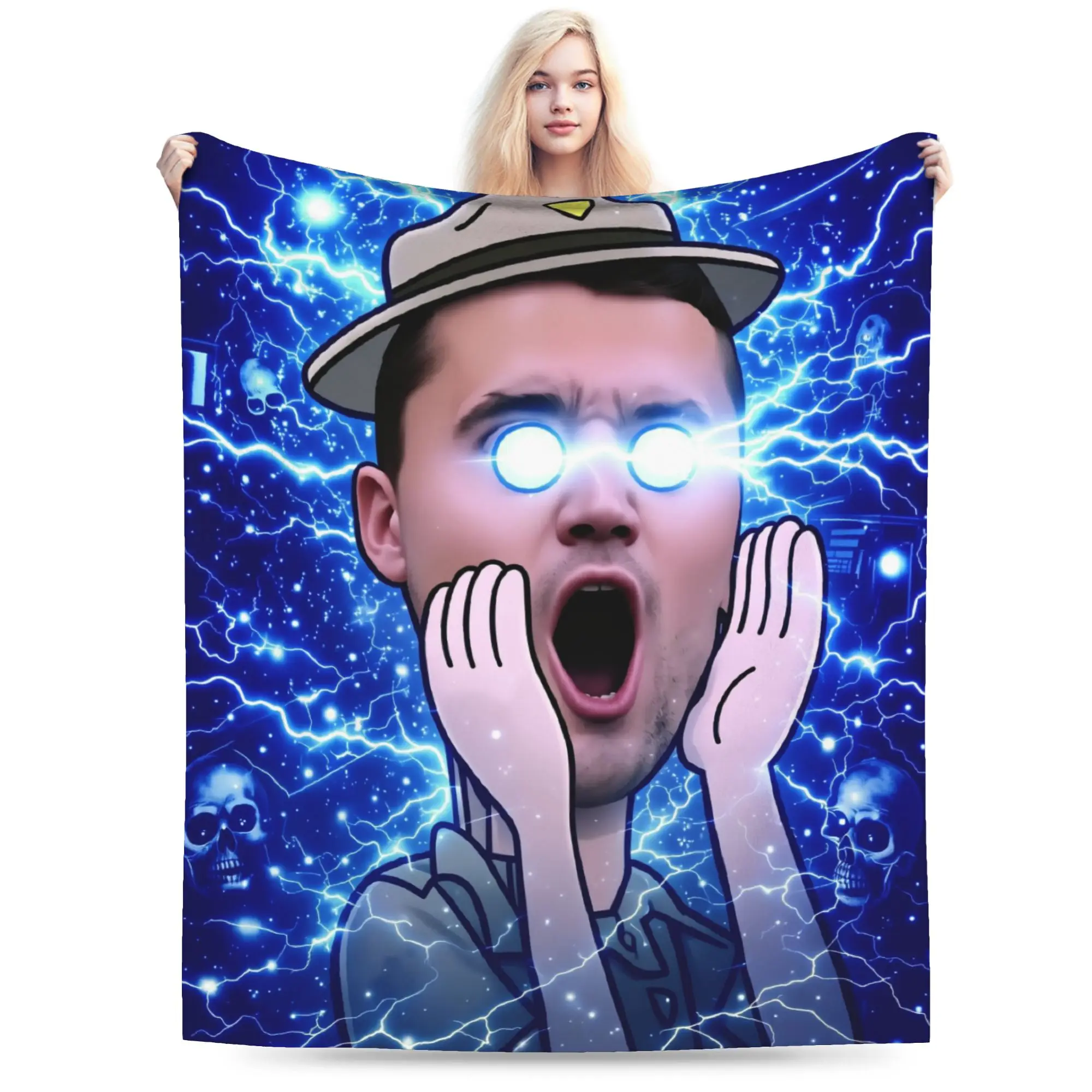 Funny Charlie Kirk Flannel Blanket Winter  Super Soft Bedding Throws for Children Home Decor Novelty Bedspread Sofa Bed Cover