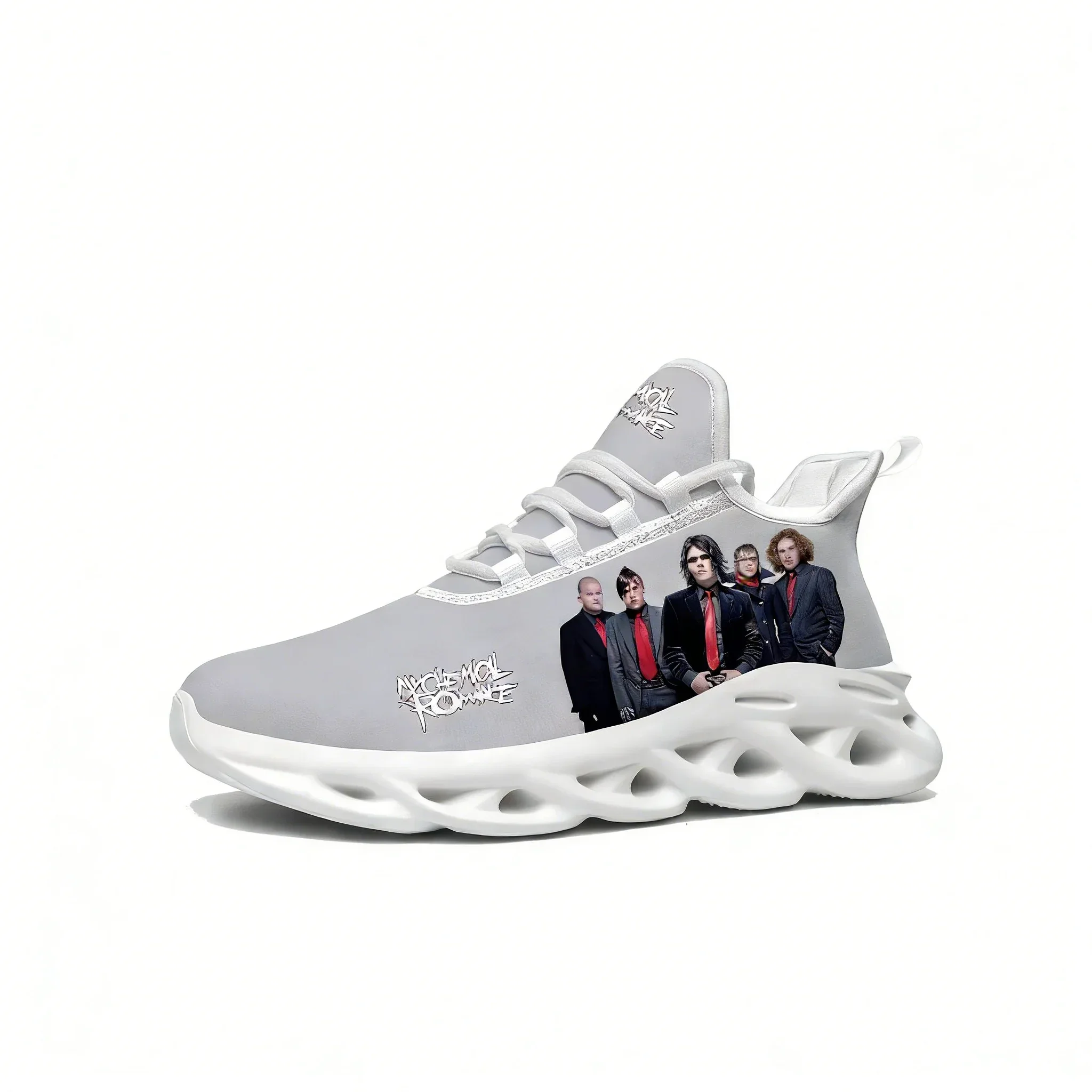 My Chemical Romance Flat Sneaker Lace Mesh Shoes Mens Womens Sports Shoe High Quality Comfortable Sports Sneakers Custom Footwe view 2