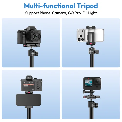 Imagen 2 del producto Ulanzi MT-44 B trípode de teléfono Universal 1,5 M configuración de doble cámara palo Selfie con Bluetooth inalámbrico para Sony Canon iPhone Xiaomi
