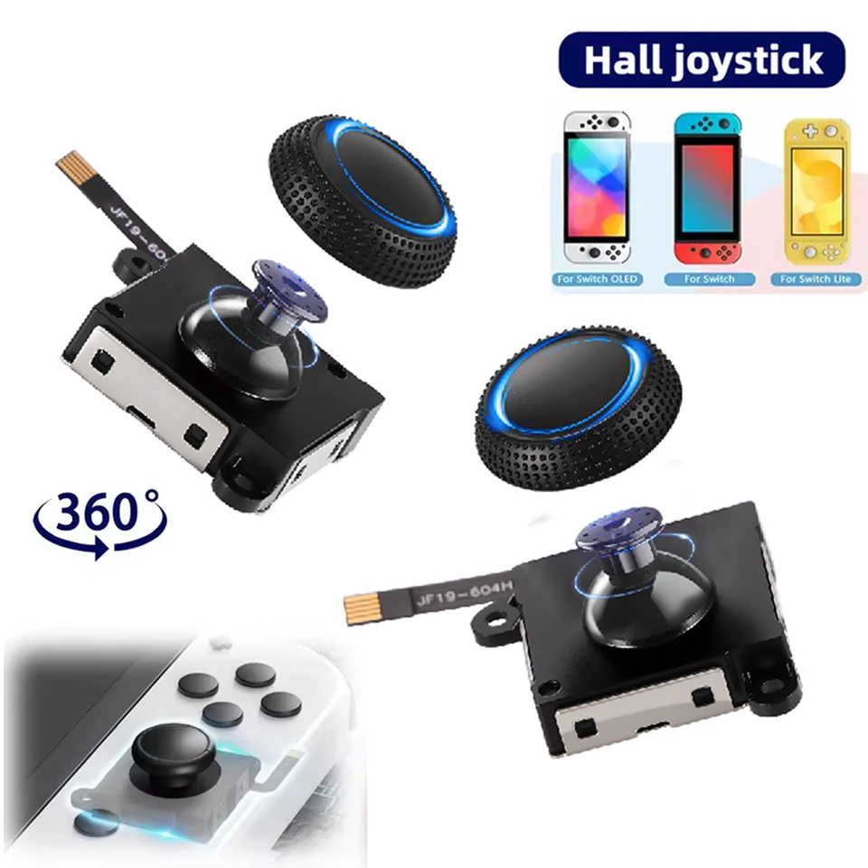 Hall Effect Joystick for Nintendo Switch/Lite/OLED Controller Thumb Stick 3D Analog Repair Parts Replacement Accessories