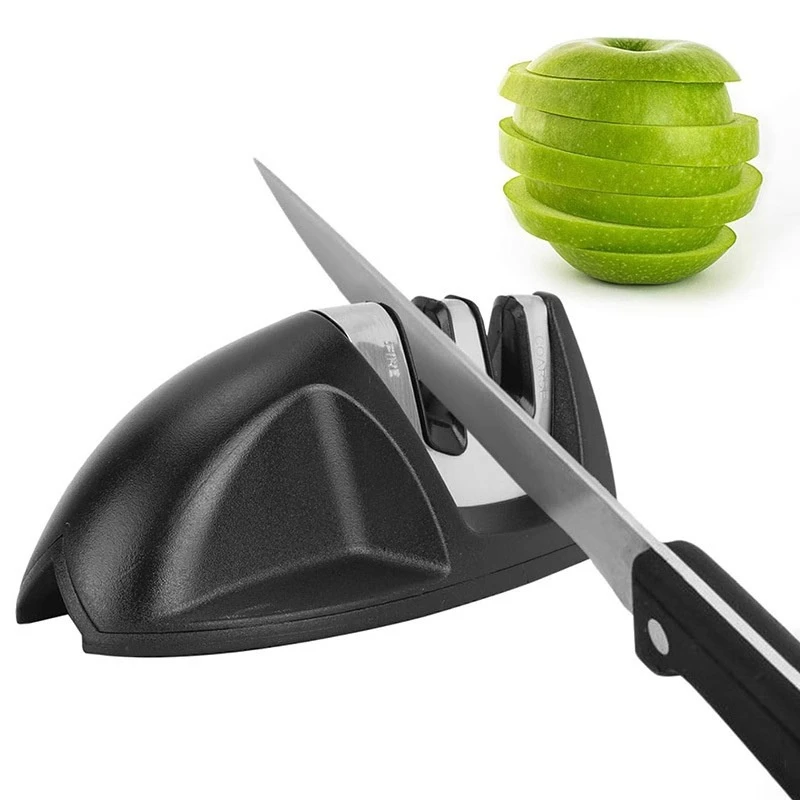 Household Mini‑Mouse‑Shaped Knife Sharpener, Portable Two‑Stage Ceramic & Tungsten Steel Quick Sharpening Stone, Kitchen Tool