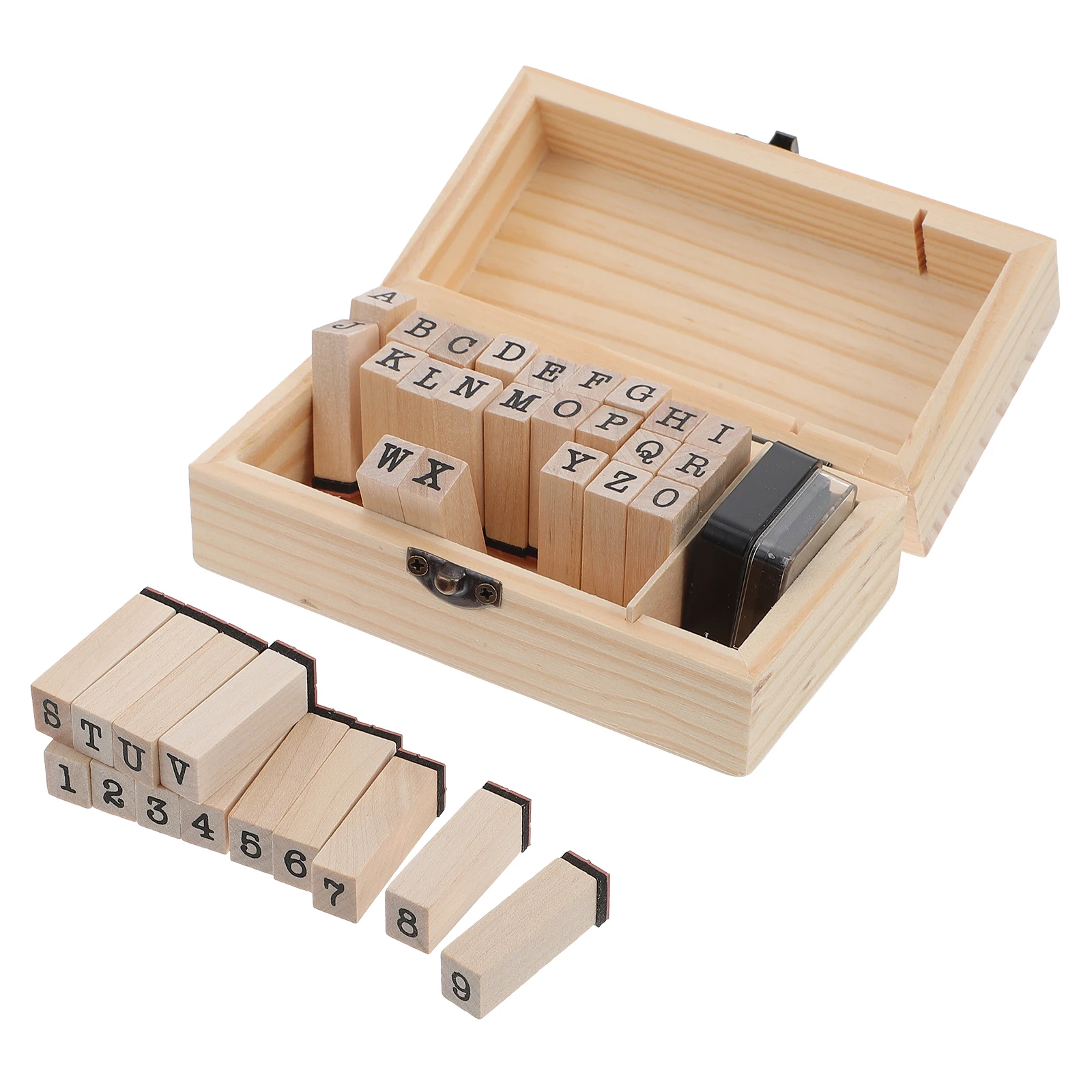 

Wooden Seal Suite Multi purpose Stamps DIY Tools Healthy Stationery Craft Gift Wrapping Letter Number Design Educational Toys