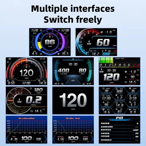 P27 OBD2 HUD Car On-Board Computer Auto Digital Computer Display OBD 2 Scanner Fuel Consumption Water Temperature Gauge