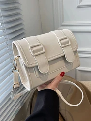 Mini Minimalist Buckle Decor Flap Fashionable Square Bag Crossbody Bag Retro Lightweight Satchel Bag Handbag For Girls Women