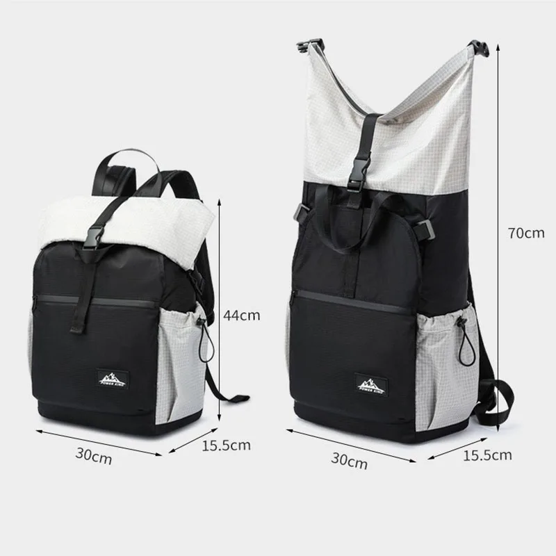 

‌35L UHMWPE Roll-Top Hiking Backpack-Tear-Resistant College Laptop Backpack For Outdoor Trekking Travel Campus Water-Resistant