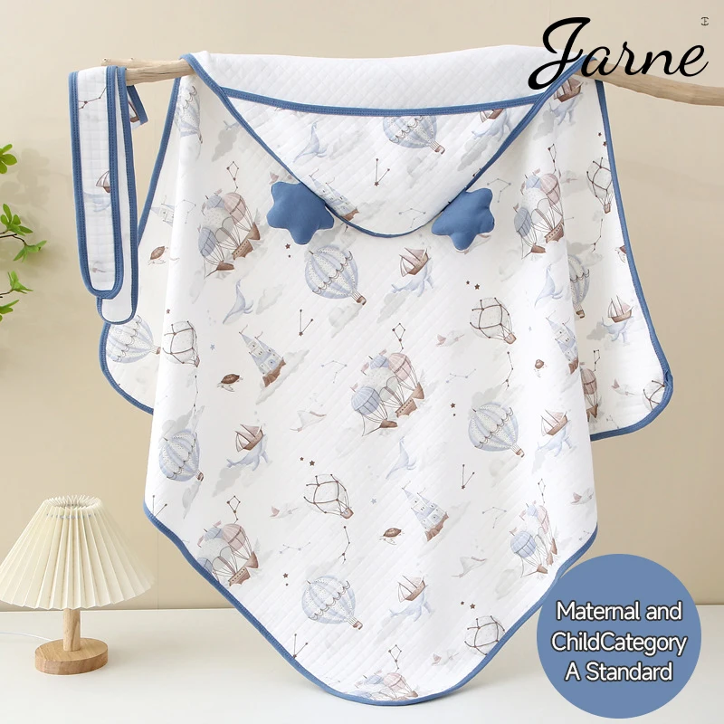 100% Cotton Environmental Breathable Newborn Baby Cotton Gauze Printed Muslin Swaddle Blanket Baby Bath Towel