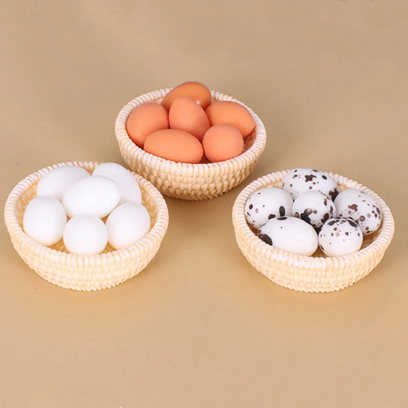 1:12 escala casa de bonecas em miniatura acessórios cozinha comida mini ovo com bandejas ovo para casa boneca cozinhar jogo comida