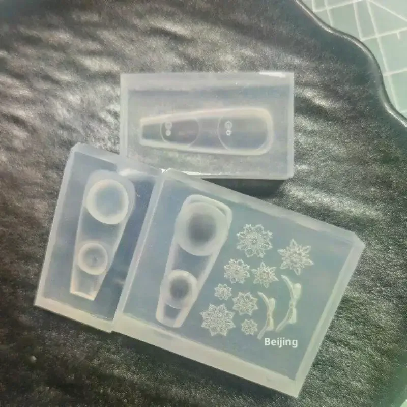 

1 Set Cartoon Crystal Ball Flow Sack Relief Carving DIY Design Nails Parts Charm Decor 3D Silicone Nail Art Mold Manicure Tools