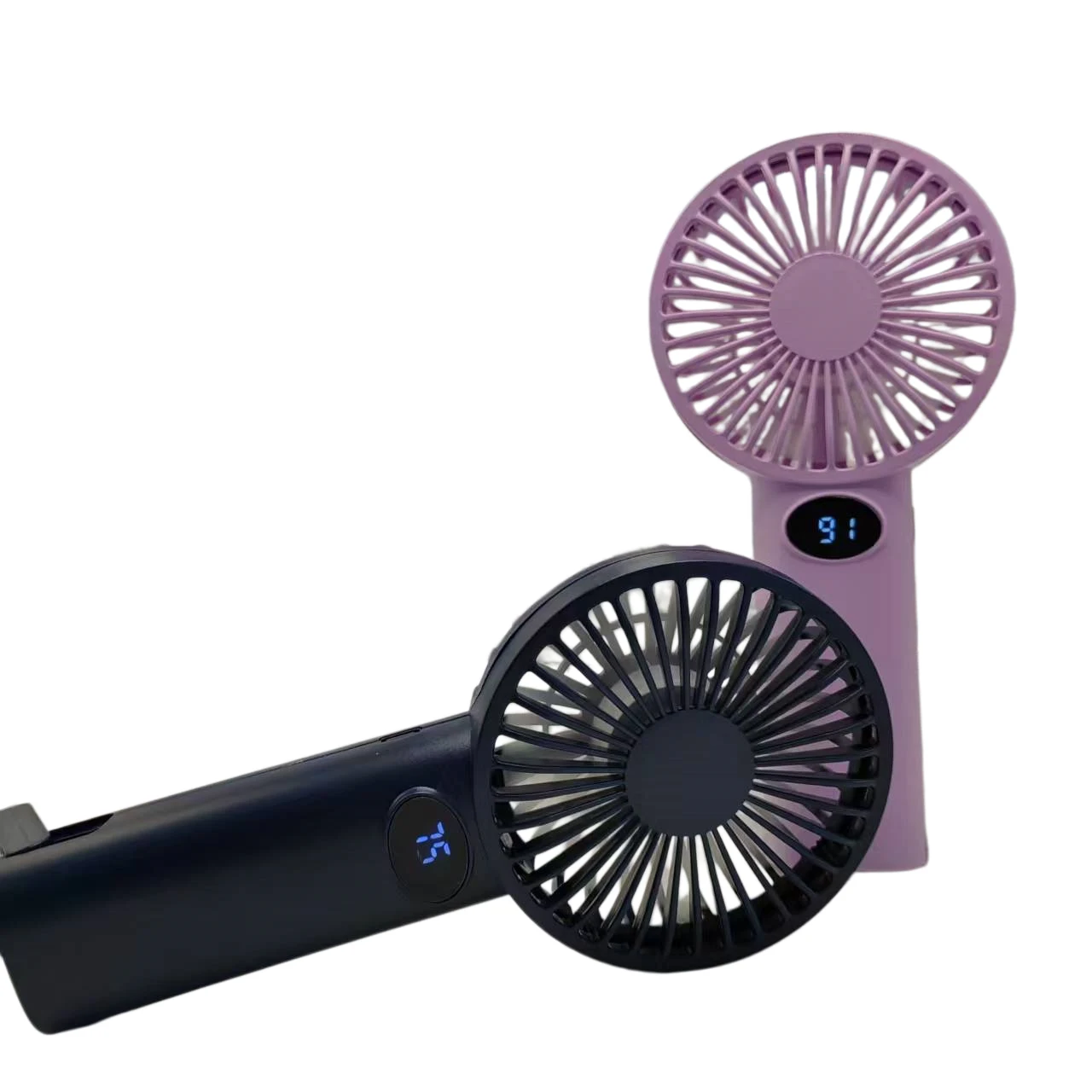 Tragbarer Handventilator mit LCD-Display und 6-stufiger Windleistung, Hand-/Standventilator für vielseitige Anwendungen