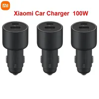 Original Xiaomi Car Charger 100W 5V 3A Dual USB Fast Charging QC Charger Adapter for iPhone Samsung Huawei Xiaomi 10 Smart Phone