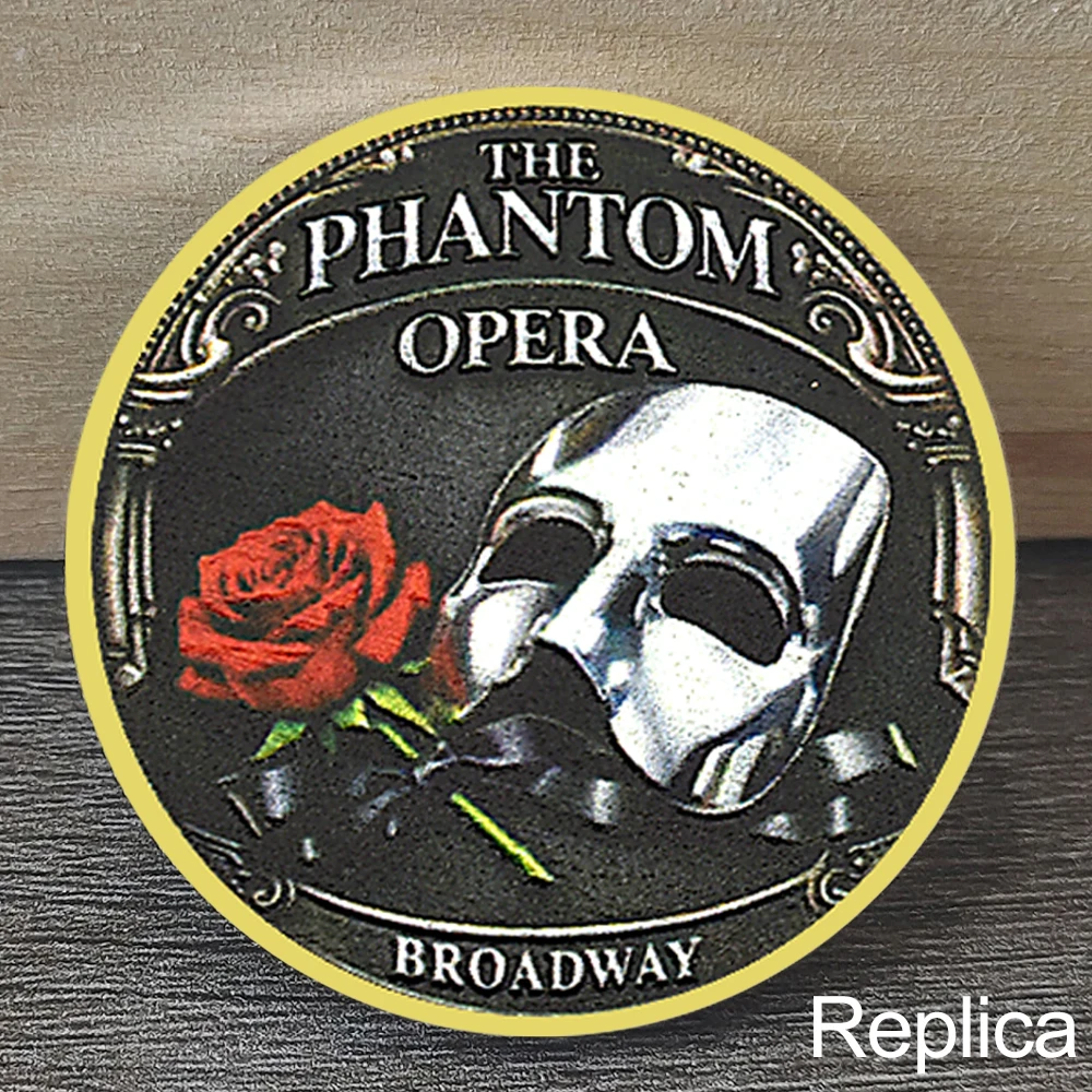 Broadway Legend Phantom of the Opera Coin, The Music of the Night Collectible Souvenir, Perfect Gift for Theatre Lovers replica