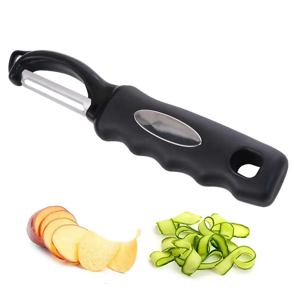 2-in-1 Peeler Soft Grip Handle Anti-Slip Stainless Steel Peeler Heavy-Duty Ultra Sharp Swivel Vegetable Peeler Cooking