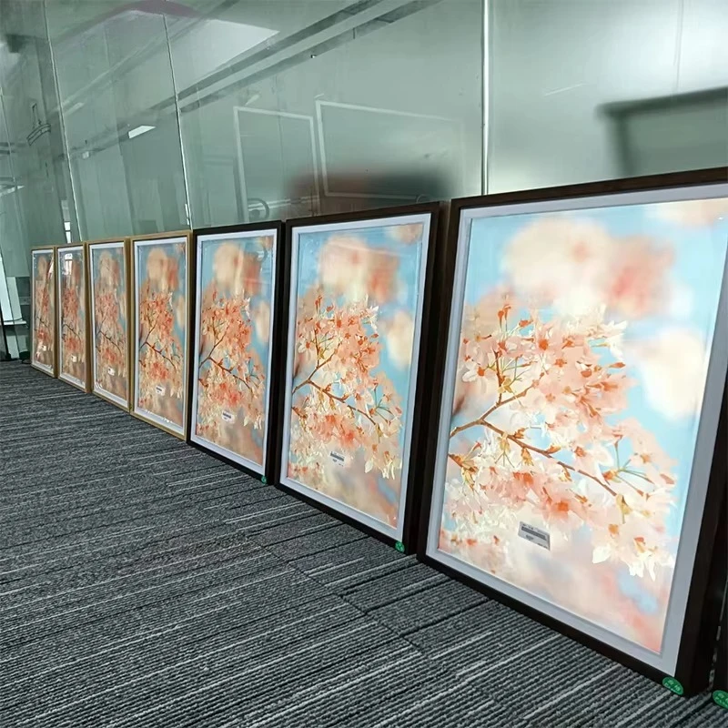 

21.5" Full HD LCD Panel 1920*1080 Art Gallery Intelligent Hd Display Electronic Album Picture Wooden Frame Lcd Digital Screen