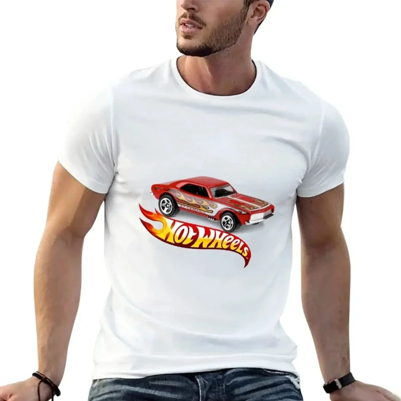 New Hot Wheel T-Shirt Vintage Sports Fans Mens T Shirts Print Summer Fashion Short Sleeve Cotton T-Shirt  Men Streetwear Top