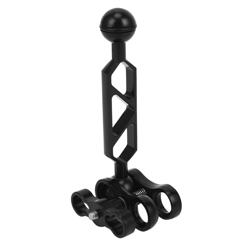 سبائك الألومنيوم الغوص ضوء الشعلة المزدوج الكرة المشتركة الذراع و 1 مجموعة فراشة كليب المشبك جبل للتصوير تحت الماء جاء