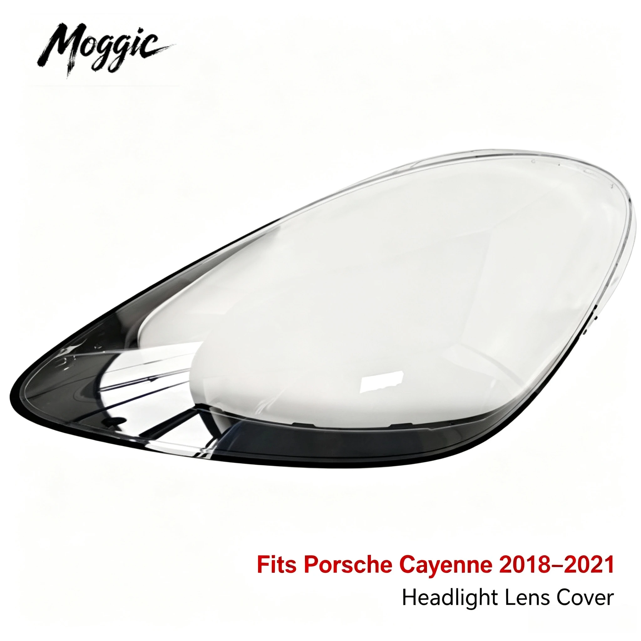 MoggicHeadlight Lens Cover Compatible With Porsche Cayenne 2018 2019 2020 2021 Base S GTS Coupe Models Front Left Right Side