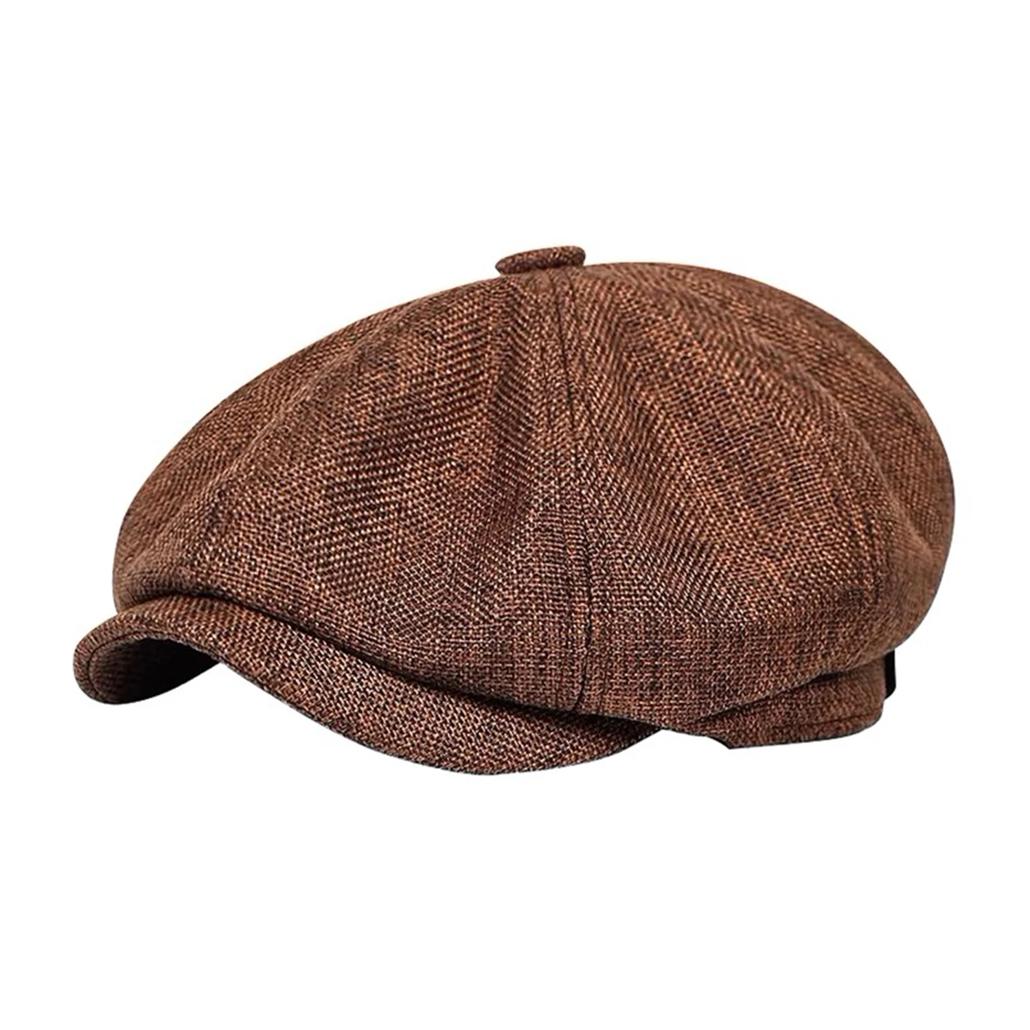 Vintage Unisex Beret, Octagonal Newsboy Cap, Large Painter Hat, British Peaky Blinders Flat Cap
