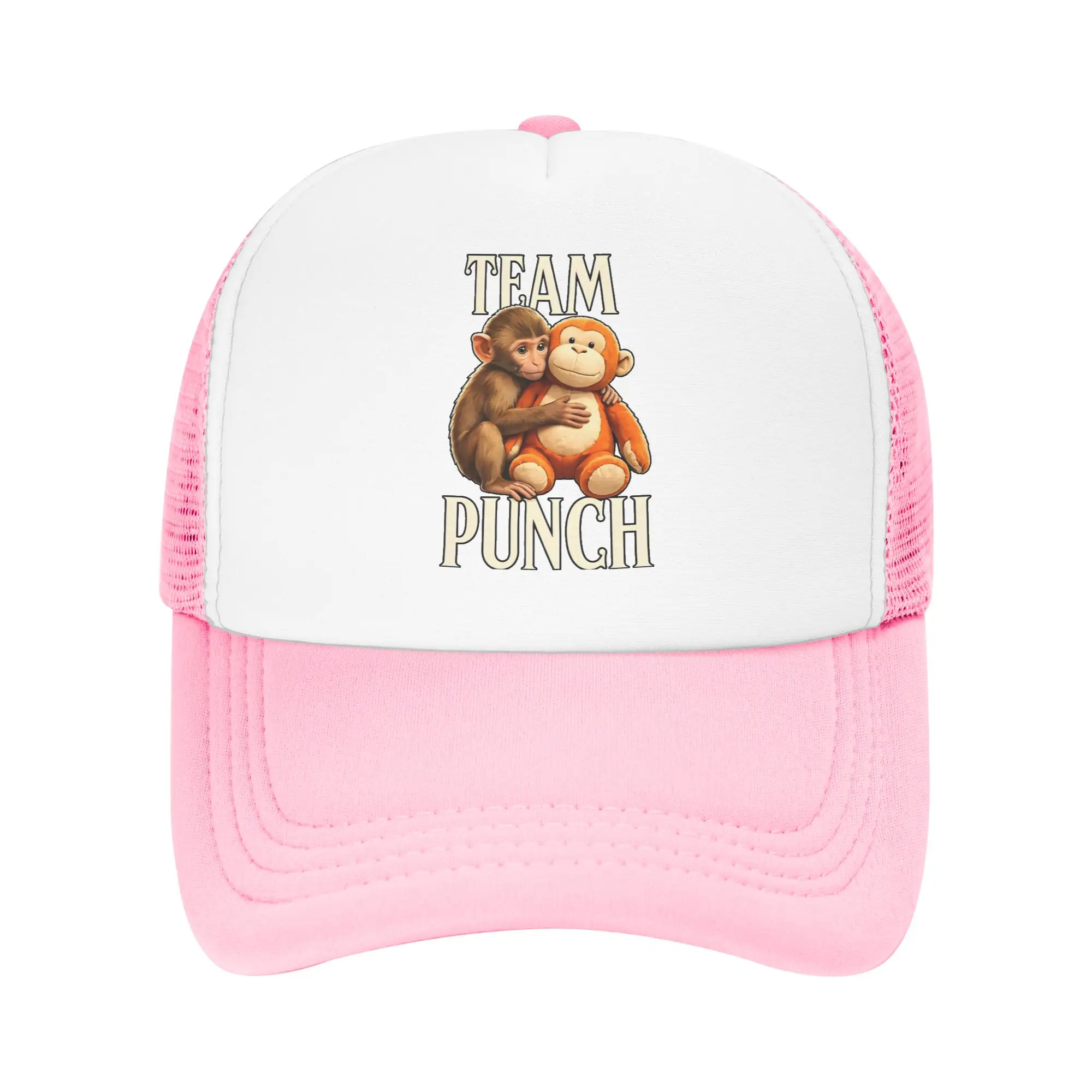 Baby Punch Monkey Mesh Baseball Caps Men Women Hip-Hop Trucker Worker Cap  Hats Breathable Summer Trucker Hat