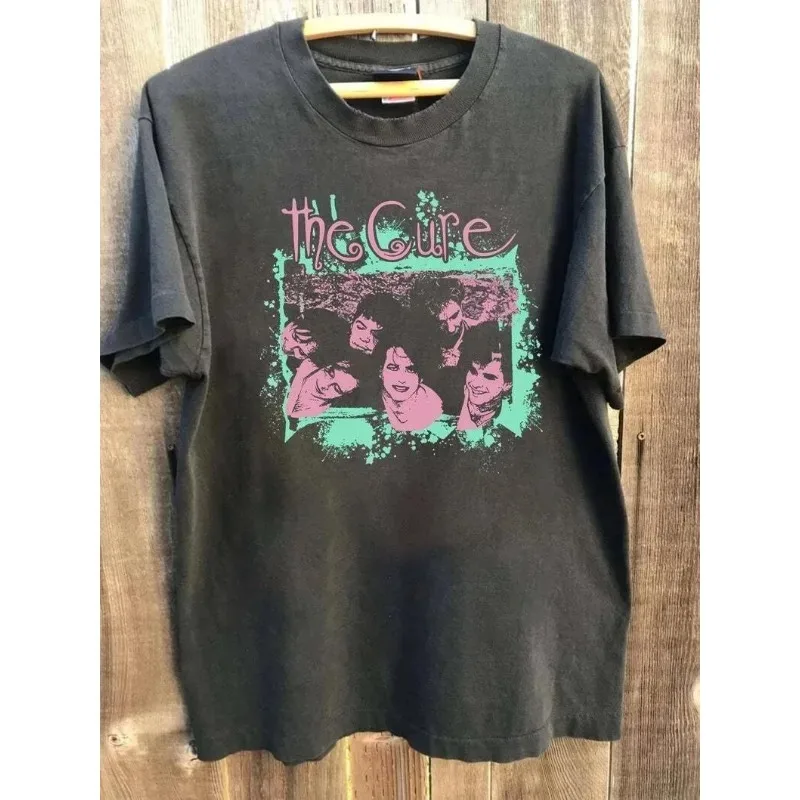 Hot Sale Retro 90s The Cure Band Classic Poster Graphic Print T-Shirt Men Women Loose Casual Oversized Streetwear Fashion Top